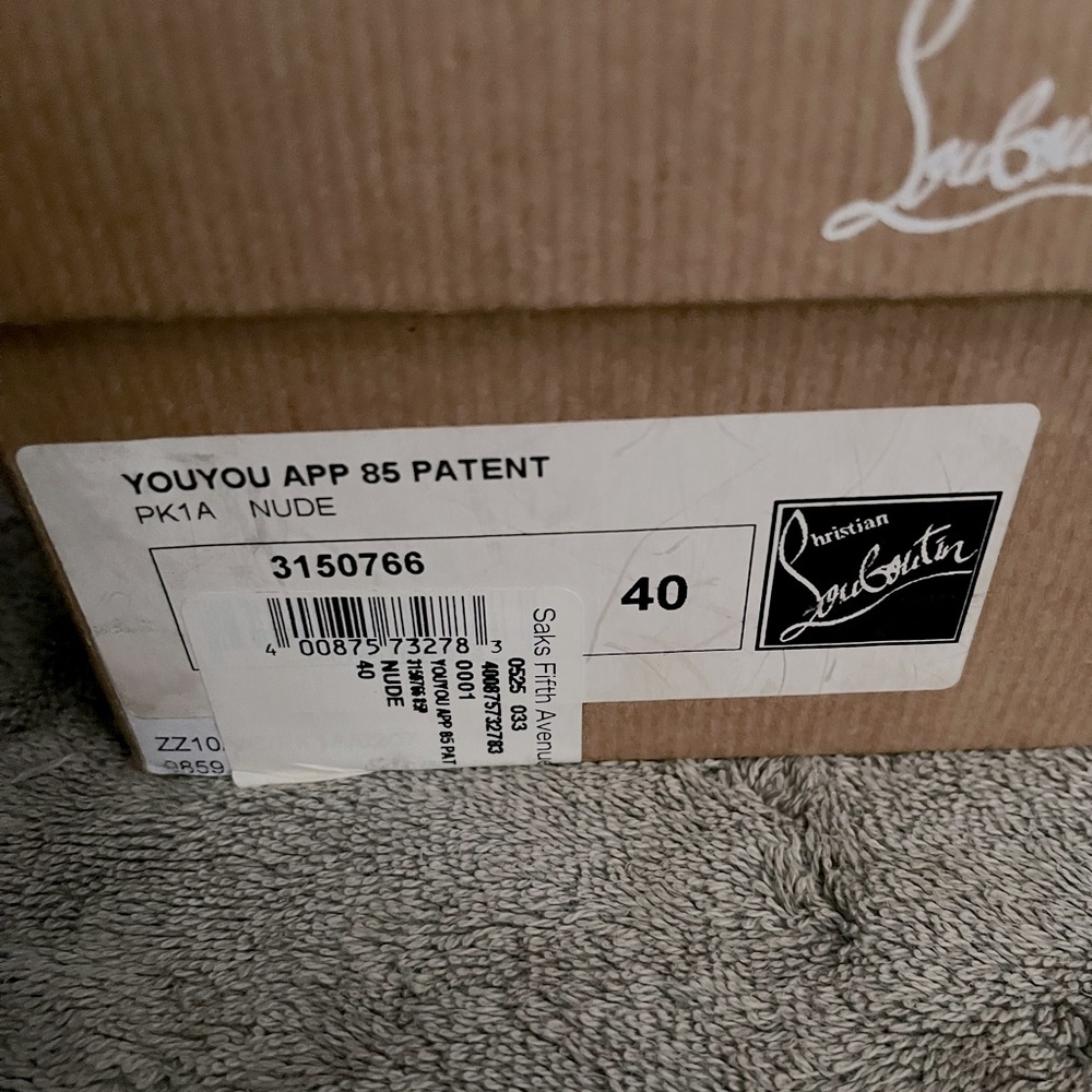Nude Christian Louboutin 85 Patent leather